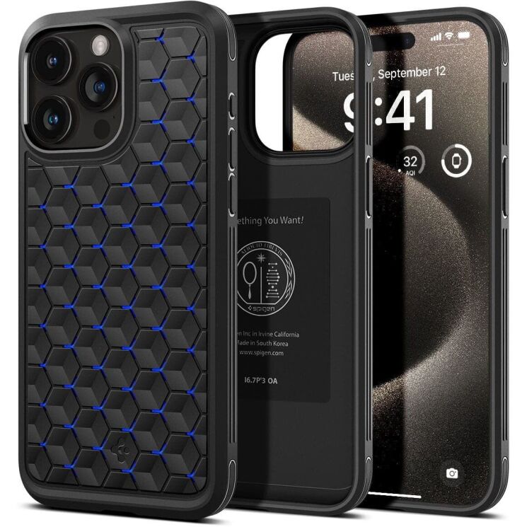 Защитный чехол Spigen (SGP) Cryo Armor для Apple iPhone 15 Pro Max - Blue: фото 1 из 18