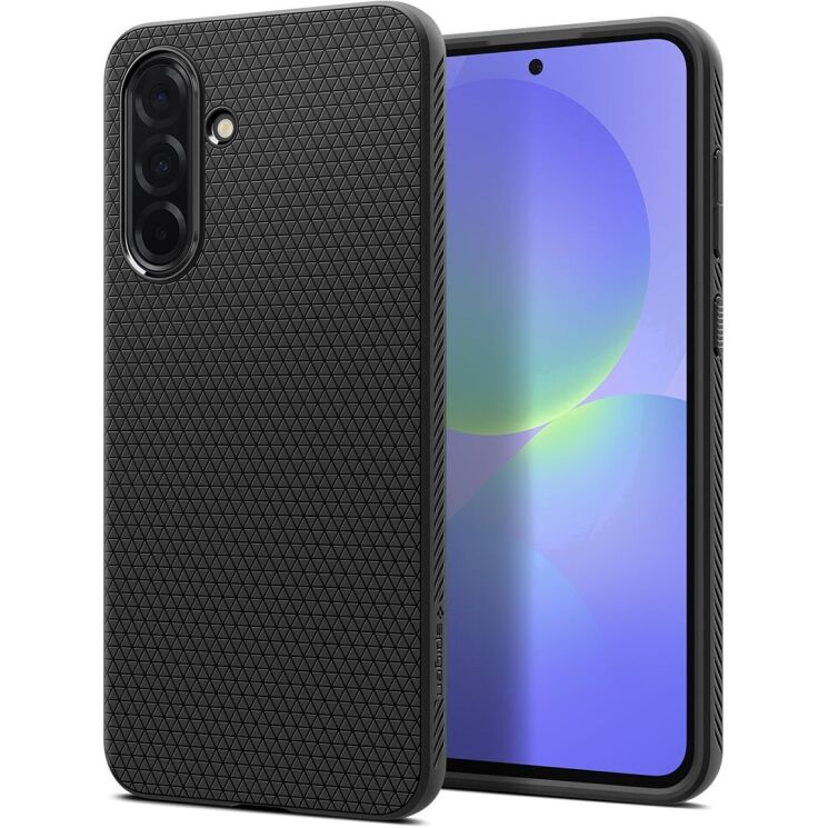 Защитный чехол Spigen (SGP) Liquid Air для Samsung Galaxy A36 (A366) ACS09199 - Matte Black: фото 1 из 17