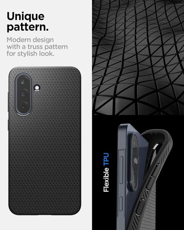 Защитный чехол Spigen (SGP) Liquid Air для Samsung Galaxy A36 (A366) ACS09199 - Matte Black: фото 15 из 17