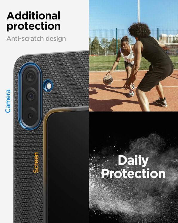 Защитный чехол Spigen (SGP) Liquid Air для Samsung Galaxy A36 (A366) ACS09199 - Matte Black: фото 14 из 17