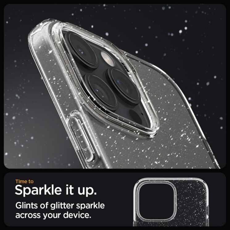 Захисний чохол Spigen (SGP) Liquid Crystal Glitter для Apple iPhone 16 Pro Max - Crystal Quartz: фото 13 з 14