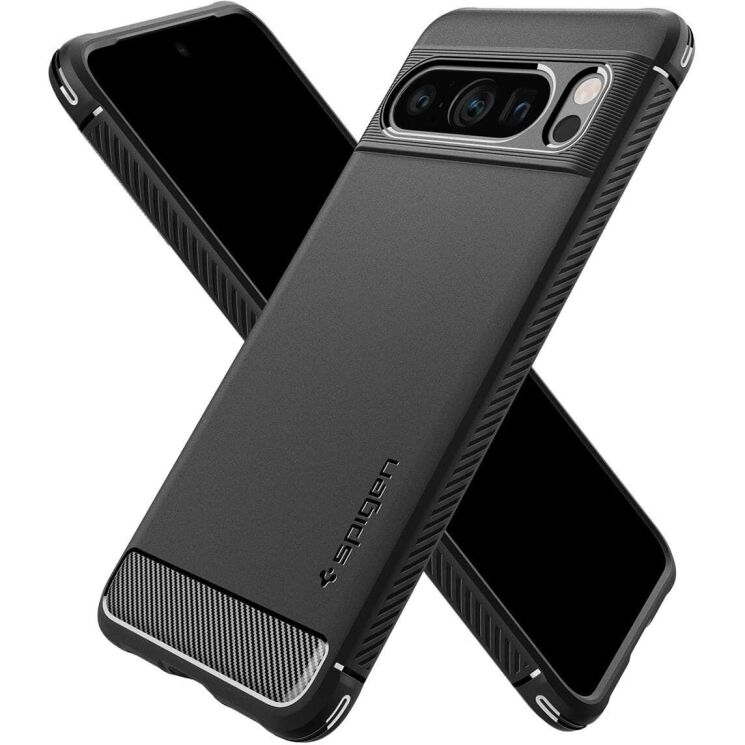 Захисний чохол Spigen (SGP) Rugged Armor для Google Pixel 8 Pro - Matte Black: фото 3 з 17