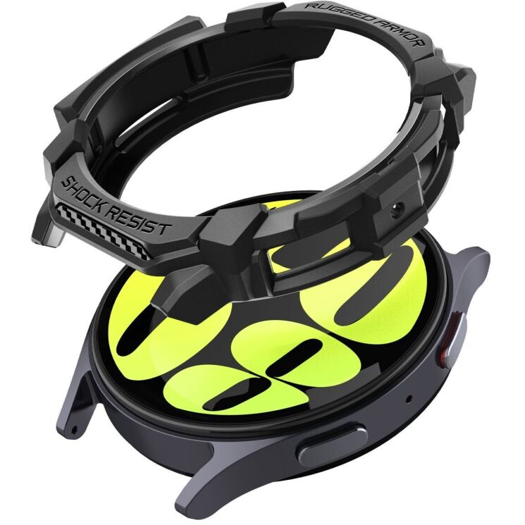 Захисний чохол Spigen (SGP) Rugged Armor (FW) для Samsung Galaxy Watch 7 (44mm) - Matte Black: фото 1 з 18