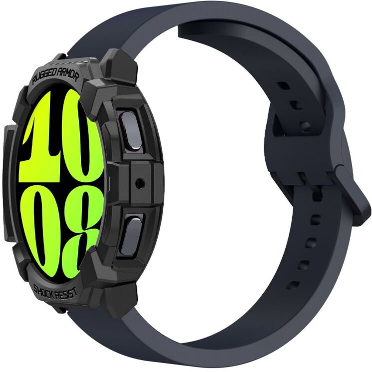 Захисний чохол Spigen (SGP) Rugged Armor (FW) для Samsung Galaxy Watch 7 (44mm) - Matte Black: фото 5 з 18