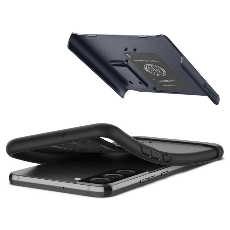 Защитный чехол Spigen (SGP) Slim Armor для Samsung Galaxy S22 (S901) ACS04014 - Metal Slate: фото 6 из 8