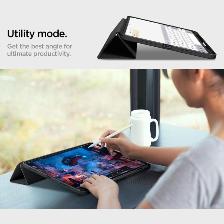Защитный чехол Spigen (SGP) Urban Fit для Apple iPad Pro 11 (2024) - Black: фото 12 из 16