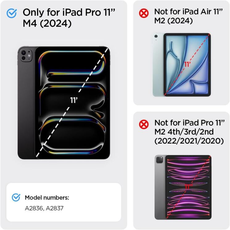 Защитный чехол Spigen (SGP) Urban Fit для Apple iPad Pro 11 (2024) - Black: фото 11 из 16