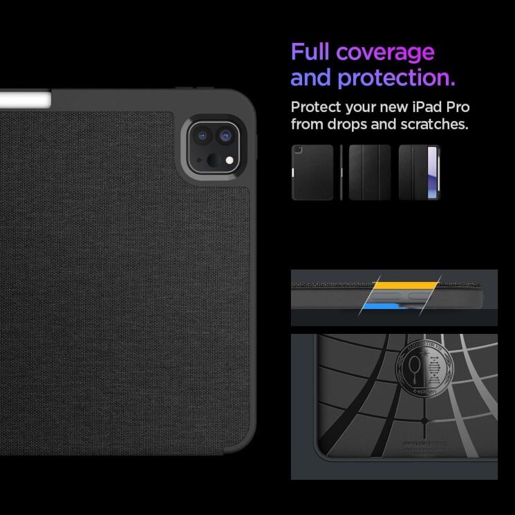 Защитный чехол Spigen (SGP) Urban Fit для Apple iPad Pro 11 (2024) - Black: фото 14 из 16