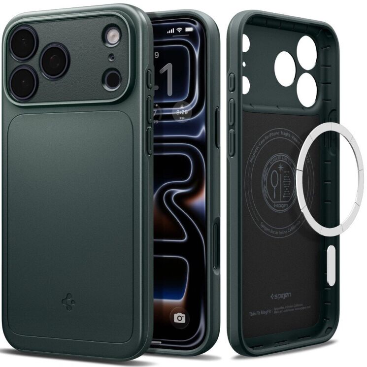 Защитный чехол Spigen Thin Fit (MagFit) для iPhone 18 Pro (ACS12145) - Abyss Green (440105G) Защитный чехол Spigen Thin Fit (MagFit) для iPhone 18 Pro (ACS12145) - Abyss Green: фото 1 из 13