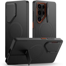 Защитный чехол Tech-Protect Kevlar Aura MagSafe для Samsung Galaxy S25 Ultra (S938) - Black / Orange: фото 1 из 9