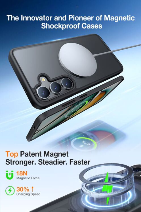 Захисний чохол TORRAS Guardian MagSafe для Samsung Galaxy S25 (S931) - Black: фото 3 з 11