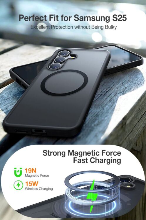 Захисний чохол TORRAS Guardian MagSafe для Samsung Galaxy S25 (S931) - Black: фото 2 з 11