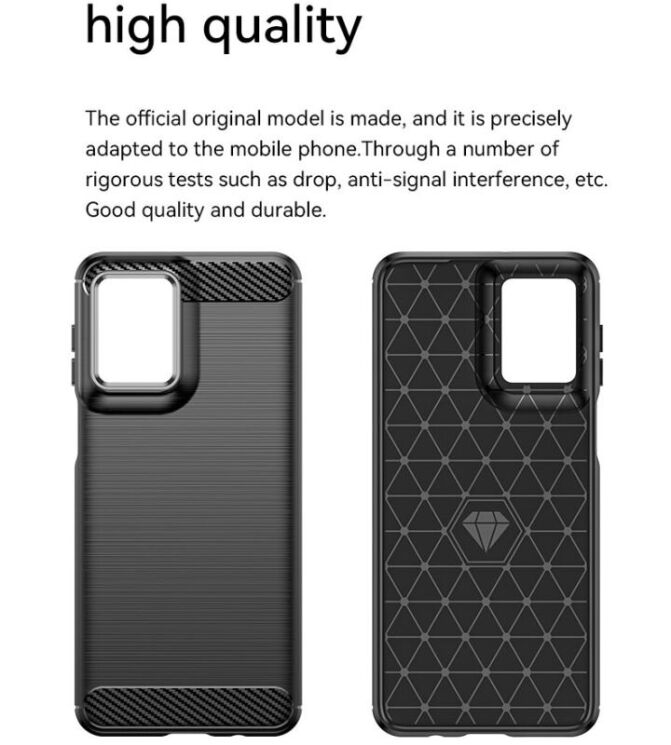 Захисний чохол UniCase Carbon для Motorola Moto G55 - Red: фото 10 з 11