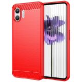 Силиконовый (TPU) чехол UniCase Carbon для Nothing Phone (2) - Red: фото 1 из 8