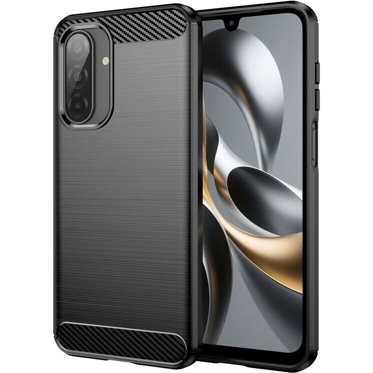 Захисний чохол UniCase Carbon для Samsung Galaxy A17 (A175) - Black: фото 1 з 9