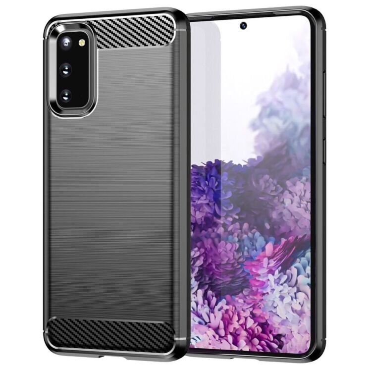 Защитный чехол UniCase Carbon для Samsung Galaxy S20 (G980) - Black: фото 1 из 9