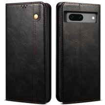 Защитный чехол UniCase Leather Wallet для Google Pixel 8A - Black: фото 1 из 6