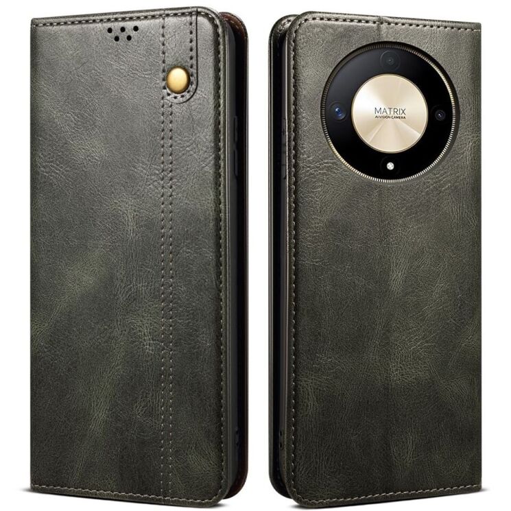 Захисний чохол UniCase Leather Wallet для Honor Magic 6 Lite - Green: фото 1 з 6