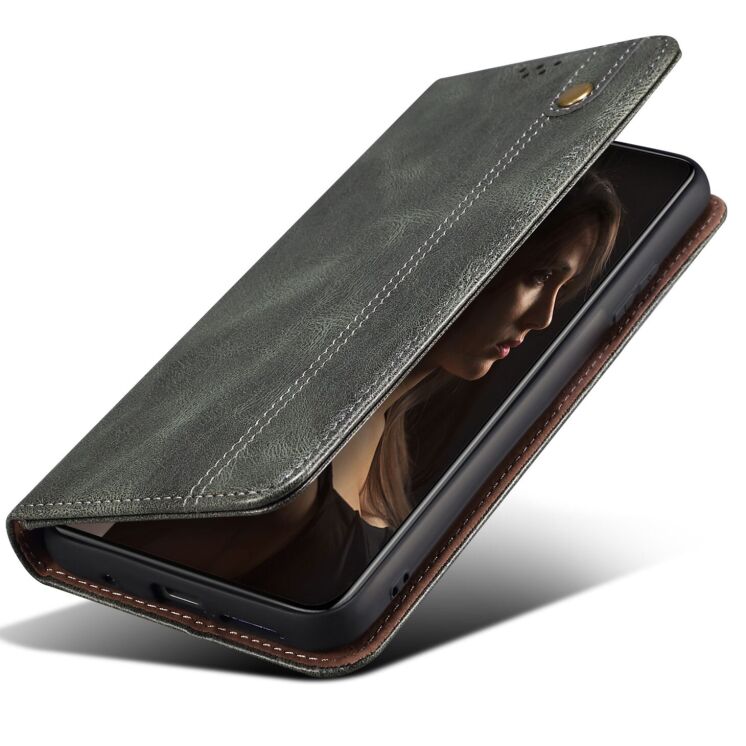 Захисний чохол UniCase Leather Wallet для OPPO Reno 14 5G - Green: фото 4 з 7