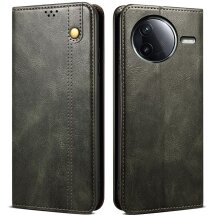 Защитный чехол UniCase Leather Wallet для Xiaomi Poco F7 Ultra - Green: фото 1 из 7