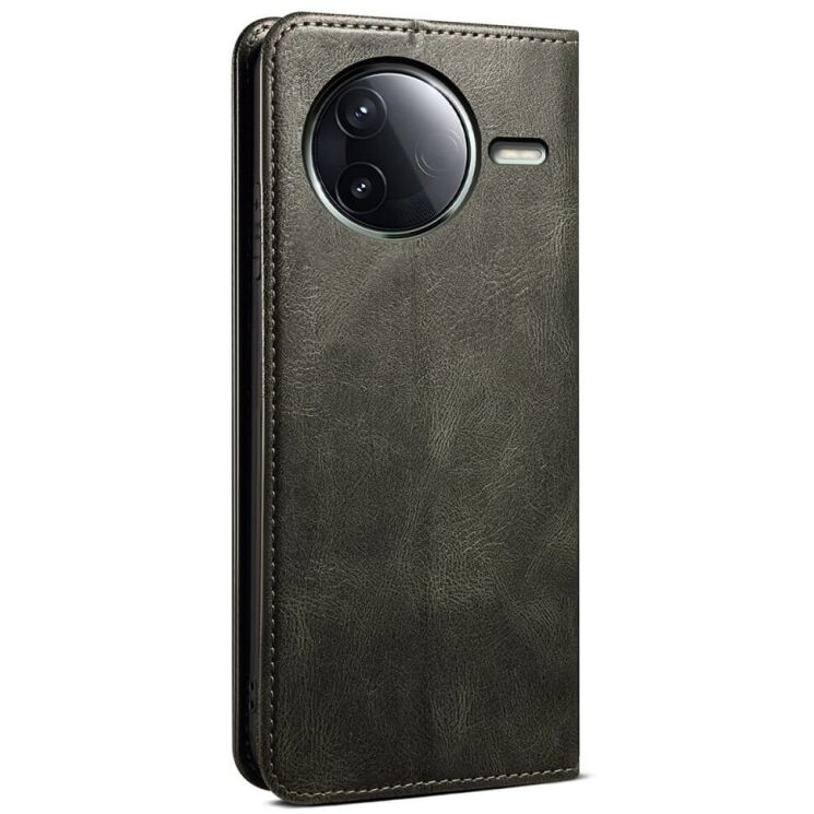 Защитный чехол UniCase Leather Wallet для Xiaomi Poco F7 Ultra - Green: фото 6 из 7