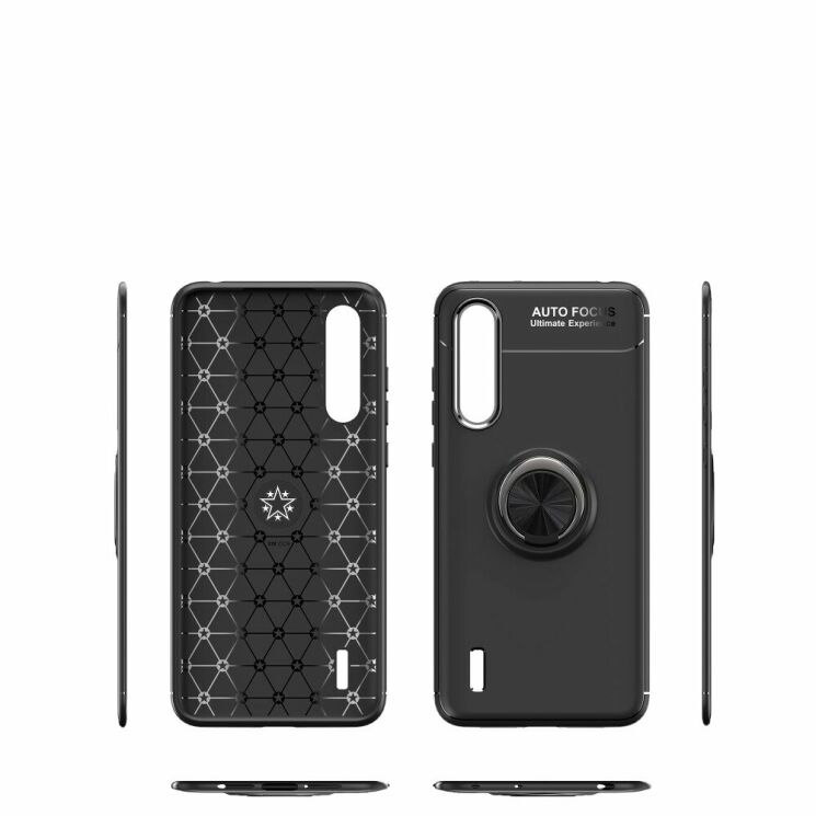 Чехол с магнитным кольцом UniCase Magnetic Ring для Xiaomi Mi 9 Lite / Mi CC9 - All Black: фото 13 из 15