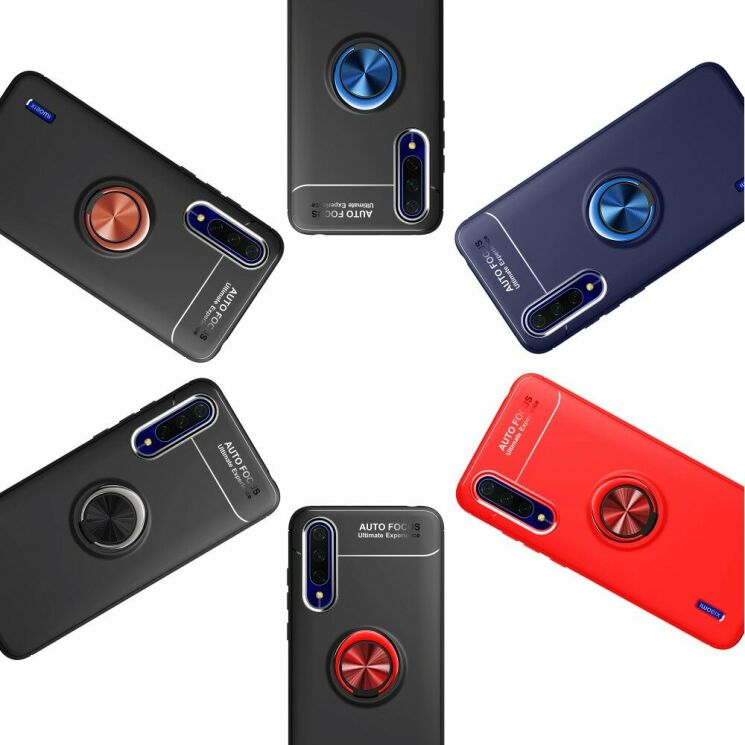 Чехол с магнитным кольцом UniCase Magnetic Ring для Xiaomi Mi 9 Lite / Mi CC9 - All Black: фото 15 из 15