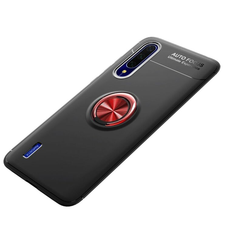 Чехол с магнитным кольцом UniCase Magnetic Ring для Xiaomi Mi A3 / Mi CC9e - Black / Red: фото 2 из 14