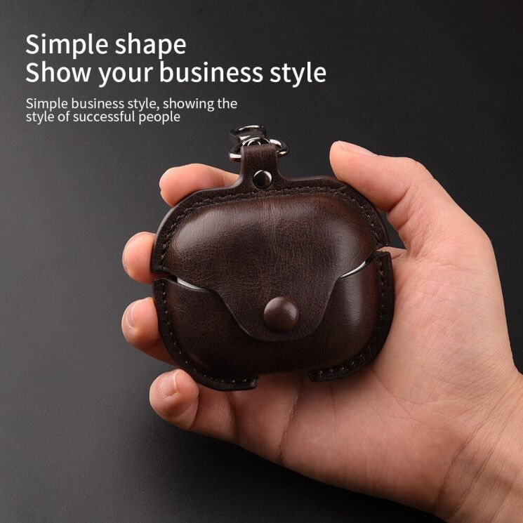 Захисний чохол UniCase Retro Cover для Samsung Galaxy Buds 3 / Buds 3 Pro - Brown: фото 3 з 8