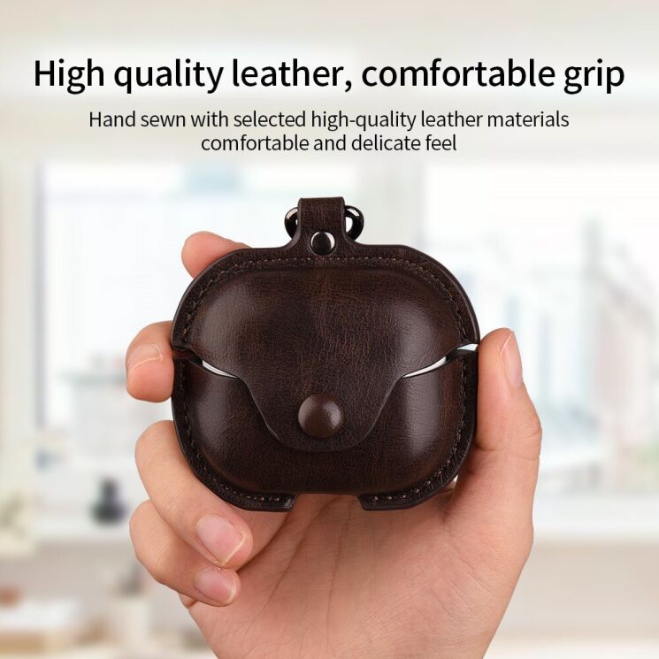 Захисний чохол UniCase Retro Cover для Samsung Galaxy Buds 3 / Buds 3 Pro - Brown: фото 4 з 8