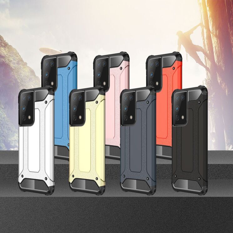 Захисний чохол UniCase Rugged Guard для Samsung Galaxy S21 Ultra - Red: фото 2 з 11