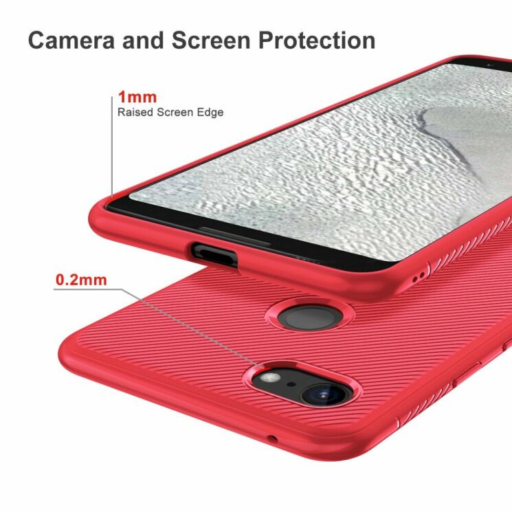 Защитный чехол UniCase Twill Soft для Google Pixel 3a XL - Red: фото 2 из 6