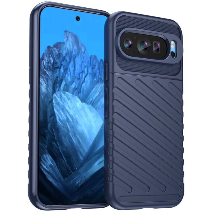Защитный чехол UniCase Twill Soft для Google Pixel 9 / 9 Pro - Blue: фото 1 из 8