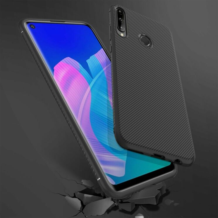 Защитный чехол UniCase Twill Soft для Huawei P40 Lite E - Black: фото 7 из 8