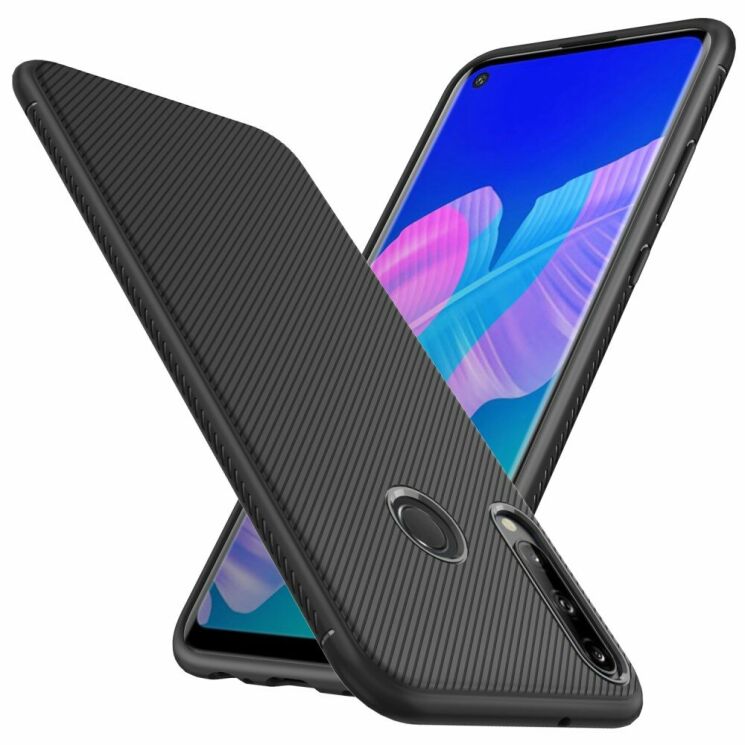 Защитный чехол UniCase Twill Soft для Huawei P40 Lite E - Black: фото 2 из 8