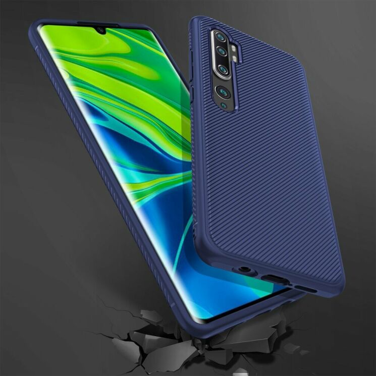 Защитный чехол UniCase Twill Soft для Xiaomi Mi Note 10 / Note 10 Pro - Blue: фото 6 из 8