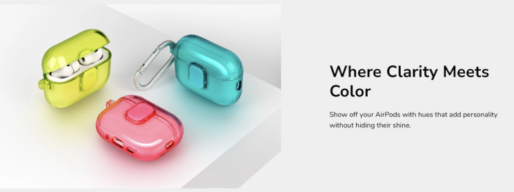 Защитный чехол UNIQ Glase Pro для AirPods Pro 3 (UNIQ-AIRPODSPRO3-GLSPCPNK) - Pink: фото 7 из 10