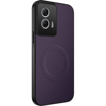 Защитный чехол WANLONFENG Carbon MagCase для Motorola Edge 50 Fusion - Purple: фото 1 из 7