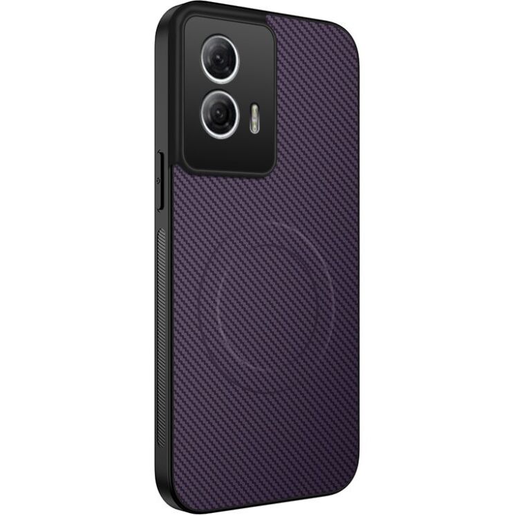 Защитный чехол WANLONFENG Carbon MagCase для Motorola Edge 50 Fusion - Purple: фото 1 из 7