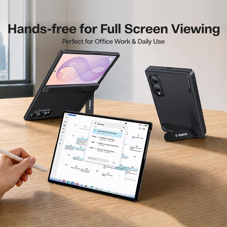 Защитный комплект TORRAS Ostand L1 (with MagSafe) для Samsung Galaxy Fold 8 - Black: фото 4 из 8