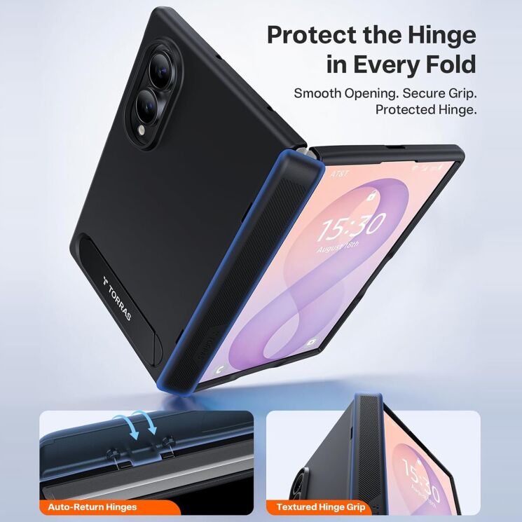 Защитный комплект TORRAS Ostand L1 (with MagSafe) для Samsung Galaxy Fold 8 - Black: фото 3 из 8