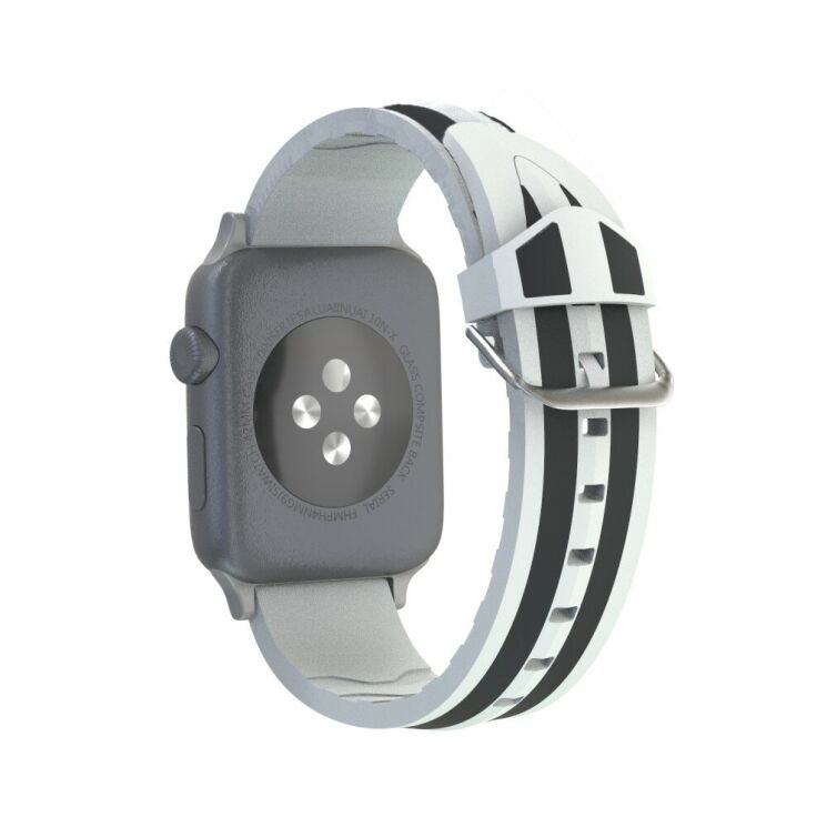 Ремешок UniCase Soft Strap для Apple Watch 42 (Series 10/11) / 41 / 40 / SE 40 / 38 - Grey / Black (236201B) Ремешок UniCase Soft Strap для Apple Watch 42 (Series 10/11) / 41 / 40 / SE 40 / 38 - Grey / Black: фото 4 из 5