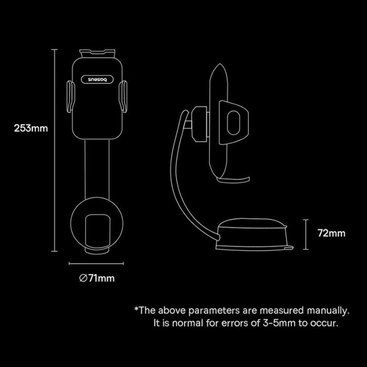 Автомобільний тримач Baseus PrimeTrip C03 Air (C0013C01) - Black: фото 11 з 13
