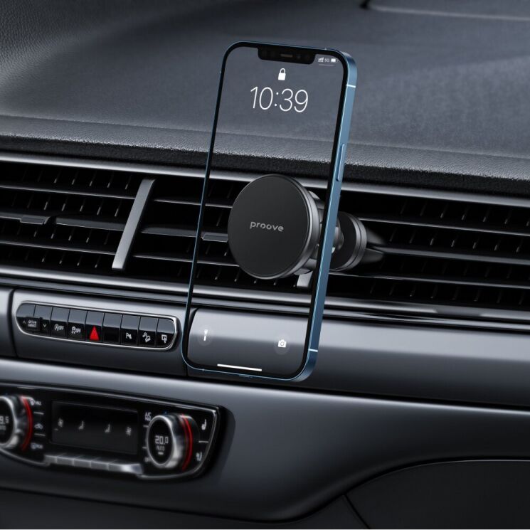 Автомобільний тримач Proove Basic Air Outlet Car Mount - Black: фото 7 з 7