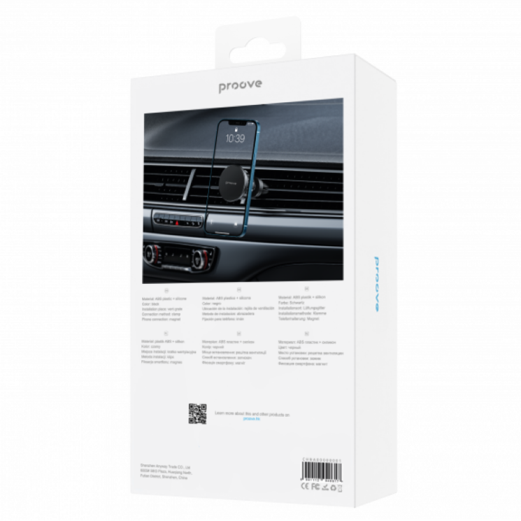 Автомобільний тримач Proove Basic Air Outlet Car Mount - Black: фото 6 з 7