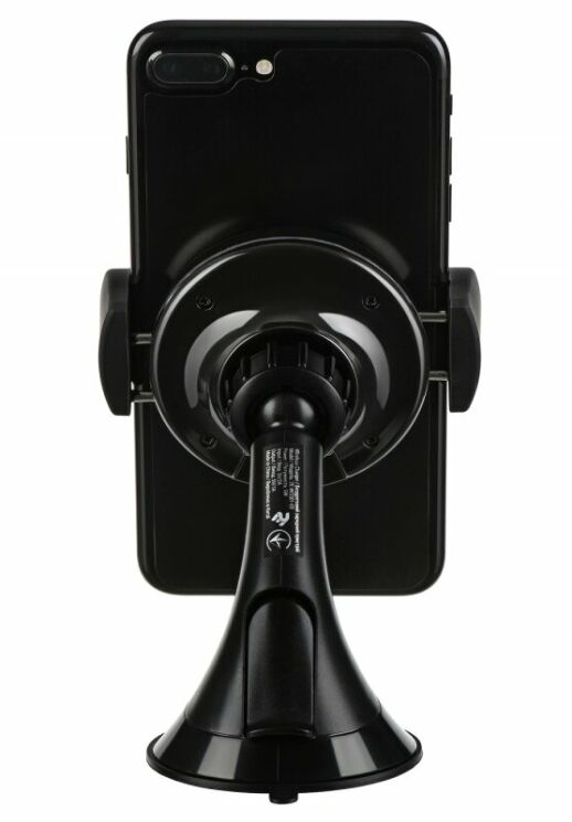 Автомобільний тримач з Бездротовий 2E Car Mount Rotating Wireless Charger - Black: фото 5 з 8