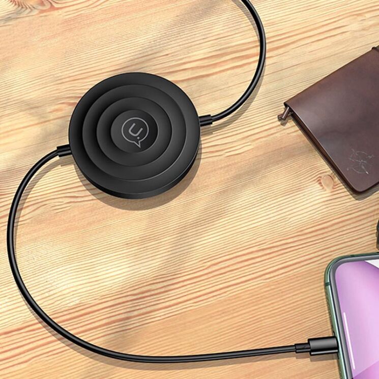 Беспроводное зарядное устройство USAMS US-CC096 + кабель Lightning - Black: фото 2 из 15