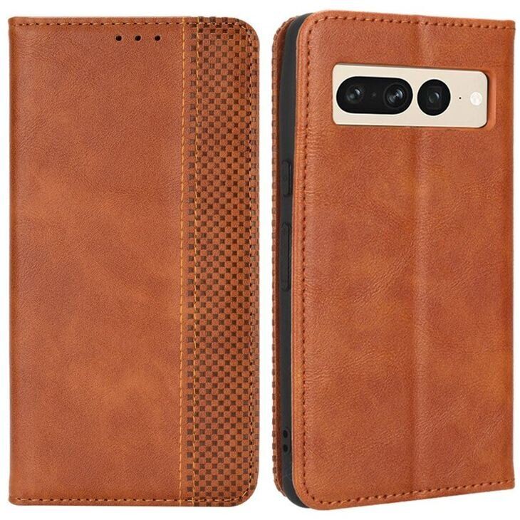 Чехол Deexe Retro Style для Google Pixel 7 Pro - Brown: фото 1 из 7
