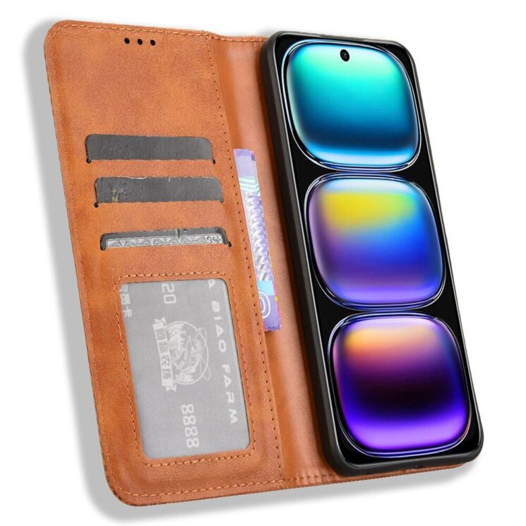 Чехол Deexe Retro Style для Infinix Smart 9 (X6532) / Hot 50i (X6531) - Brown: фото 2 из 7