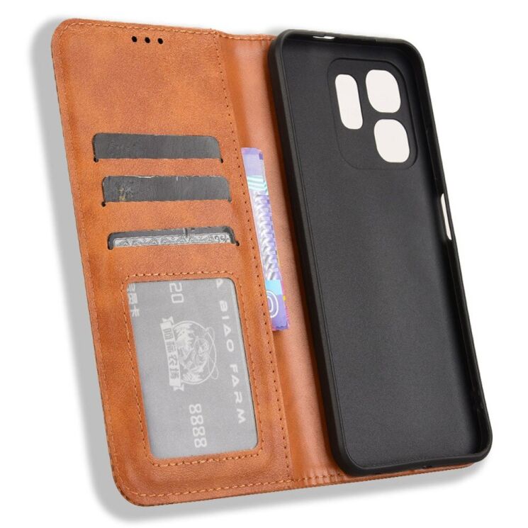 Чехол Deexe Retro Style для Infinix Smart 9 (X6532) / Hot 50i (X6531) - Brown: фото 4 из 7